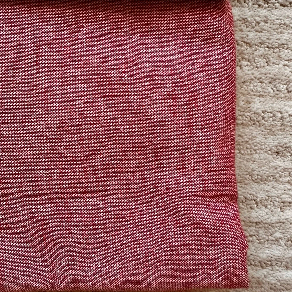 Threshold Tablecloth Chambray Hemstitch Red - 60 X 84 In Oblong 100% Cotton NEW
